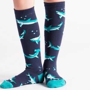 Shark Pattern Knee High Socks for Men